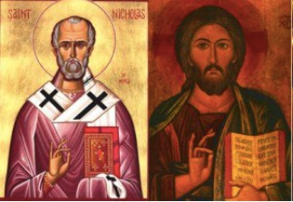 St Nicholas & Jesus in Surya Ravi or Prithivi mudra